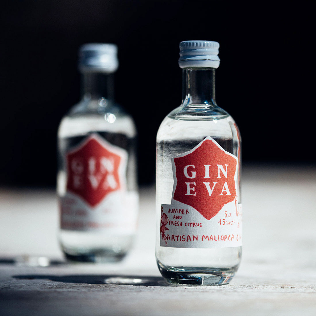 2 botellas de GIN EVA Miniatura