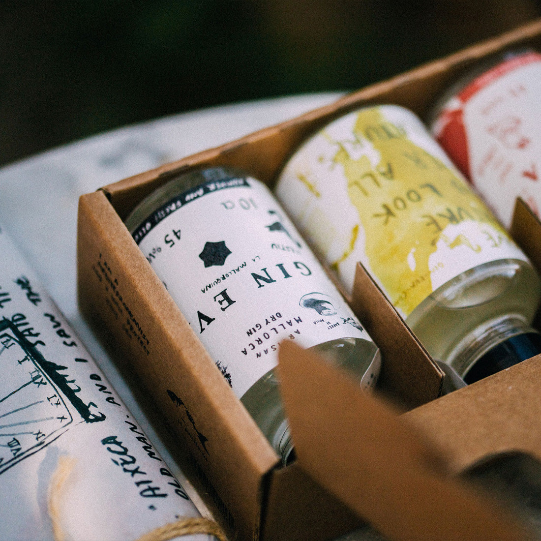 Tasting Box con diferentes Ginebras